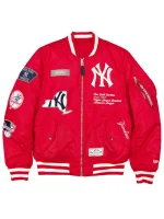 Spike Lee New York Yankees Red MA-1 Bomber Jacket