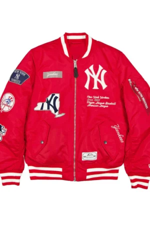 Spike Lee New York Yankees Red MA-1 Bomber Jacket