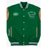 Super Bowl 1969 NY Jets Green and Brown Varsity Jacket