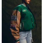 Super Bowl 1969 NY Jets Green and Brown Varsity Jacket