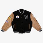 Super Bowl 1979 Pittsburgh Steelers Black and Brown Varsity Jacket