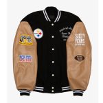 Super Bowl 1979 Pittsburgh Steelers Black and Brown Varsity Jacket