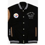 Super Bowl 1979 Pittsburgh Steelers Black and Brown Varsity Jacket