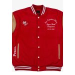 Super Bowl 1989 San Francisco 49ers Red and Brown Varsity Jacket