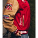 Super Bowl 1989 San Francisco 49ers Red and Brown Varsity Jacket