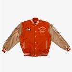 Super Bowl 1998 Denver Broncos Orange and Brown Varsity Jacket