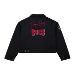 Tampa Bay Buccaneers Black Mechanic Cropped Full-Zip Jacket - Image 2