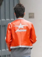 Shop the Timothee Chalamet Playoffs Avirex Jacket in Orange