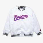 Toronto Raptors White Varsity Nylon Jacket
