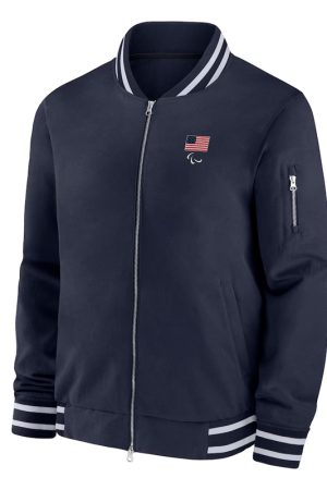U.S. Paralympics Navy Full-Zip Bomber Jacket