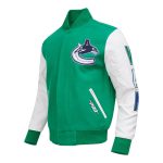 Vancouver Canucks Classic Green and White Varsity Jacket