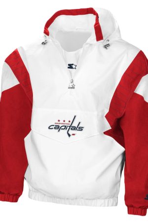 Washington Capitals White & Red Breakaway Anorak Hooded Jacket