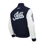 Winnipeg Jets Classic Navy and White Varsity Jacket