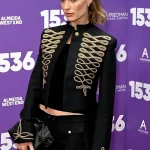 Margot Robbie 2026 Met Gala McQueen Napoleon Military Jacket – Black & Golden
