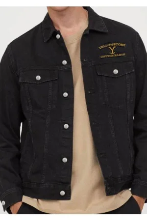yellowstone-dutton-ranch-black-denim-jacket