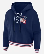 Andrews New England Patriots Navy Lace-Up Hoodie