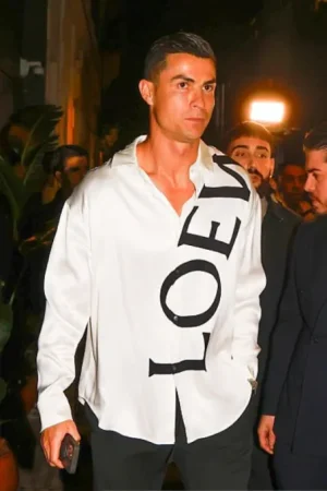 Cristiano Ronaldo Madrid 2026 Long Sleeve Satin Shirt