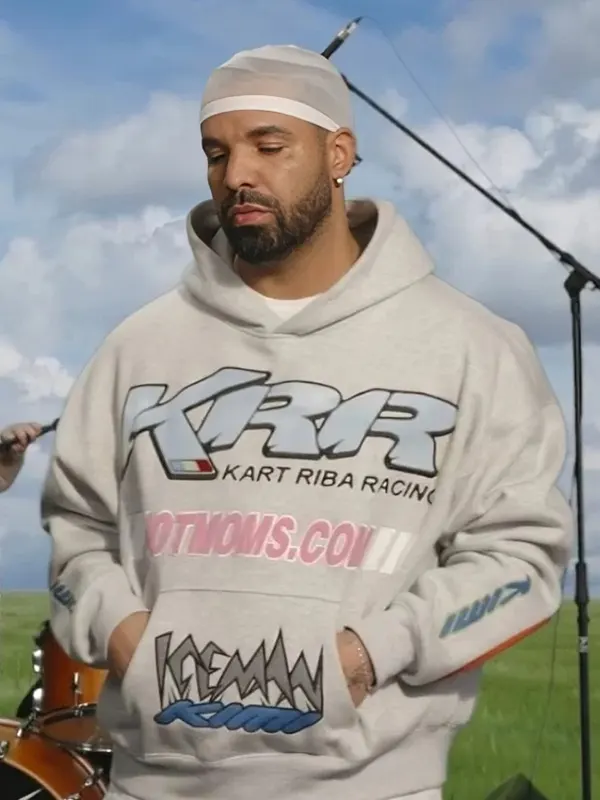 Drake KRR Kart Riba Racing Gray Hoodie 01 Drake KRR Kart Riba Racing Gray Hoodie