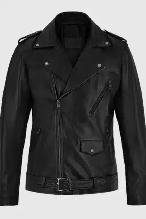 Marlon Brando The Wild One Leather Jacket – Classic Black Biker Motorcycle Jacket