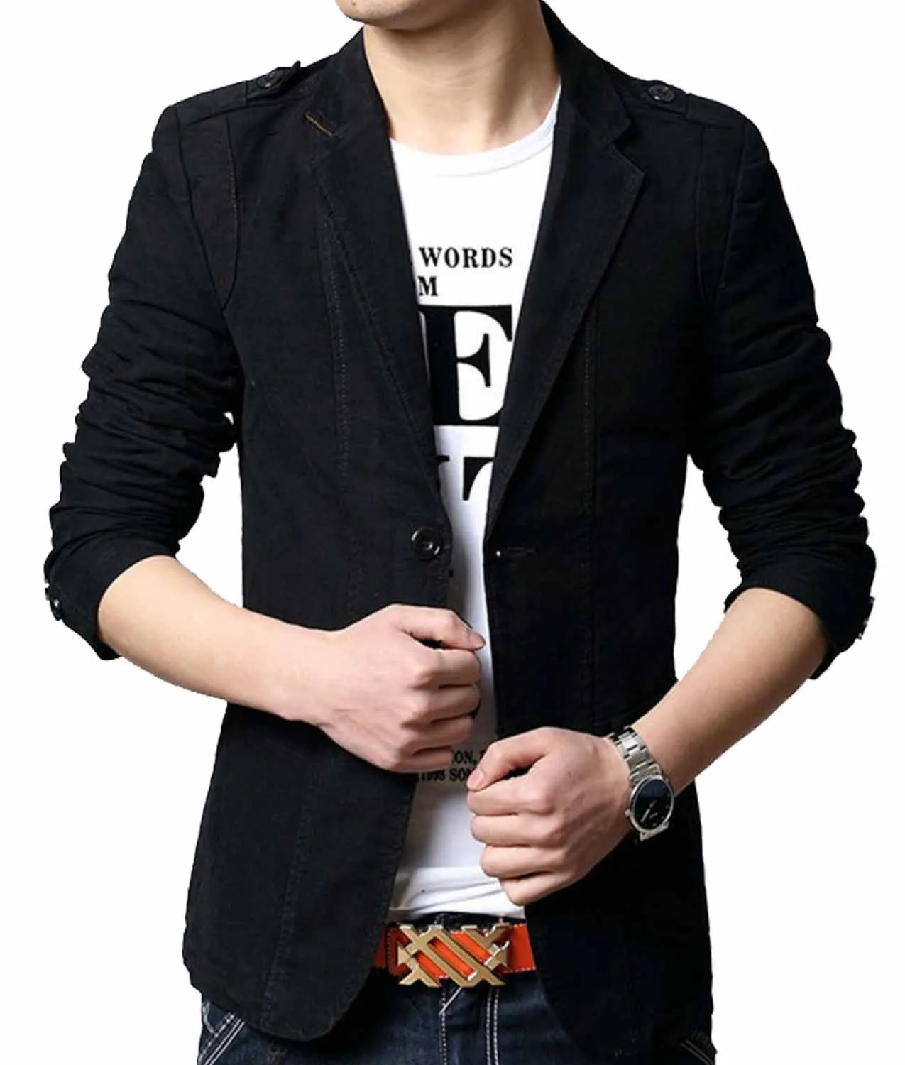 Men’s Slim Fit Black Casual Blazer 01 Men’s Slim Fit Black Casual Blazer