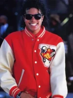 Michael 2026 Jaafar Jackson Red Varsity Jacket