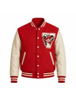 Michael 2026 Jaafar Jackson Red Varsity Jacket