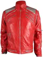 Michael 2026 Jaafar Jackson Red Bomber Jacket