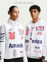 Nike x V.A.A. USMNT ‘X2’ Anthem Jacket – Men and Women jacket -Off White - Image 8