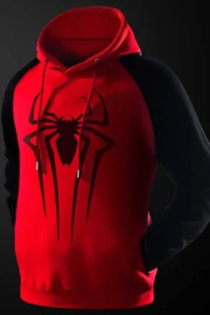 Spiderman Black and Red Pullover Hoodie