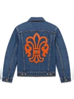 Timothée Chalamet Chrome Hearts Knicks Denim Jacket inspired by his NBA Finals courtside look, featuring premium blue denim and New York Knicks-inspired detailing.