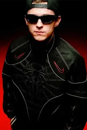 Tom Holland Spider-man Black Track Jacket