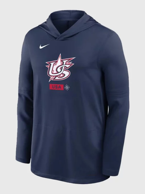 USA 2026 World Baseball Classic Long Sleeve Hoodie T-Shirt 01 USA 2026 World Baseball Classic Long Sleeve Hoodie
