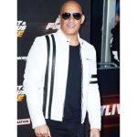 Vin Diesel Fast and Furious White Leather Jacket