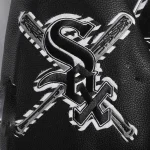 Chicago White Sox Animal Print Varsity Wool/Leather Jacket