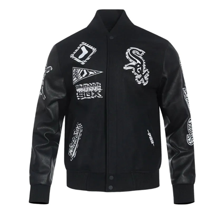 chicago-white-sox-animal-print-varsity-jacket1 Chicago White Sox Animal Print Varsity Wool/Leather Jacket