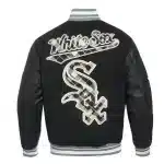 Chicago White Sox Prep Varsity Wool & Leather Jacket - Image 2