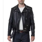 Men’s Classic Perfecto Motorcycle Leather Jacket
