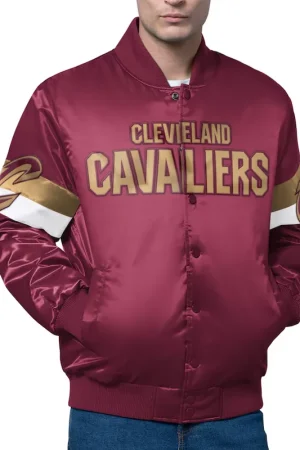 Cleveland Cavaliers Triple Option Varsity Satin Jacket