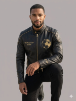 FIFA World Cup 2026 Men's Black Leather Jacket - Image 2