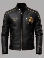 FIFA World Cup 2026 Men's Black Leather Jacket - Image 3