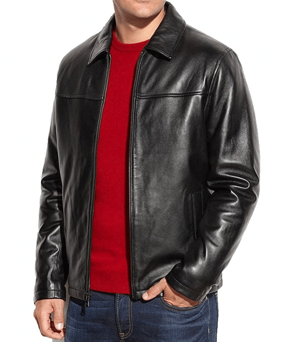 fs-leather-jacket-1-scaled1 Men’s Simple Casual Black Leather Jacket