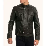 Men’s Gangster Leather Jacket - Image 2