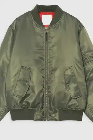 Women’s Leon Army Green Bomber Jacket