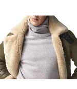 Men’s Hardy A21 Flight Aviator Brown Shearling Leather Jacket