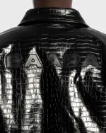 Men's BLACK CROCODILE LEATHER JACKET - Image 6