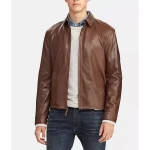 Men’s Sporty Lambskin Leather Jacket