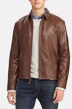 Men’s Sporty Lambskin Leather Jacket
