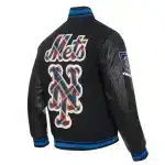 New York Mets Prep Varsity Wool & Leather Jacket