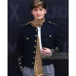 Noah Schnapp The Live Event Navy Military Jacket
