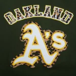 Oakland Athletics Animal Print Varsity Wool/Leather Jacket